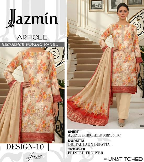 EMB 3 Piece Skin Suit | Lawn Stuff By Jazmin
