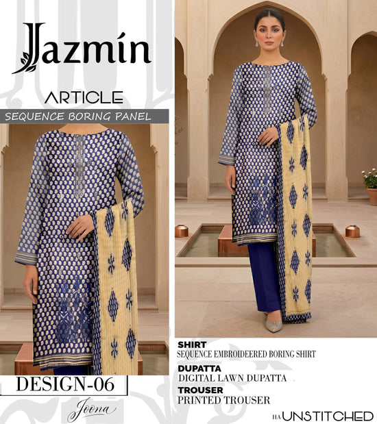 EMB 3 Piece Purple Suit | Lawn Stuff By Jazmin